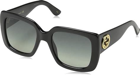 occhiali sole donna gucci gg0141s 001|Amazon.com: Gucci GG0141S 001 53MM Black/Grey Gradient .